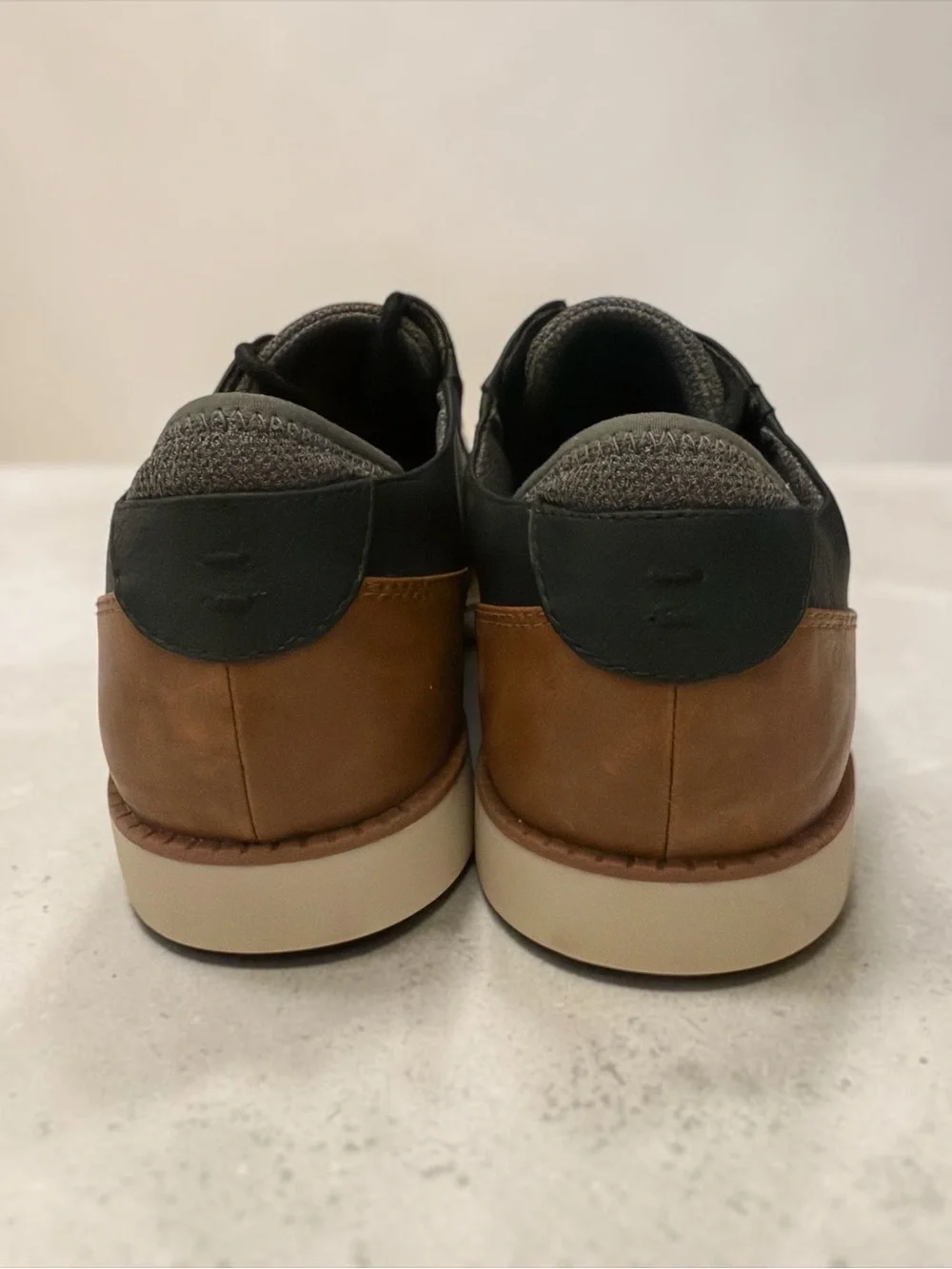 Dr. Scholl's Black Lace-Up Derby with Tan and Cream Sole